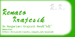 renato krajcsik business card